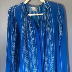 Ecru Women's Vibrant Blue Striped Blouse